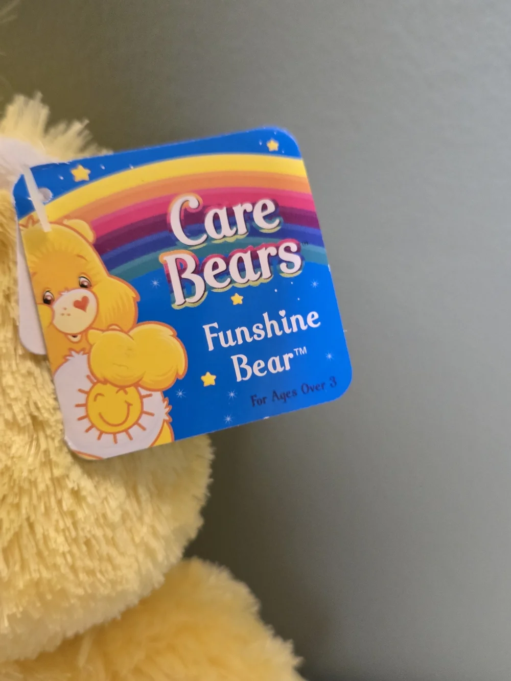 Vintage 2002 Care Bears Funshine Bear Plush - The Original Edition (NWT)